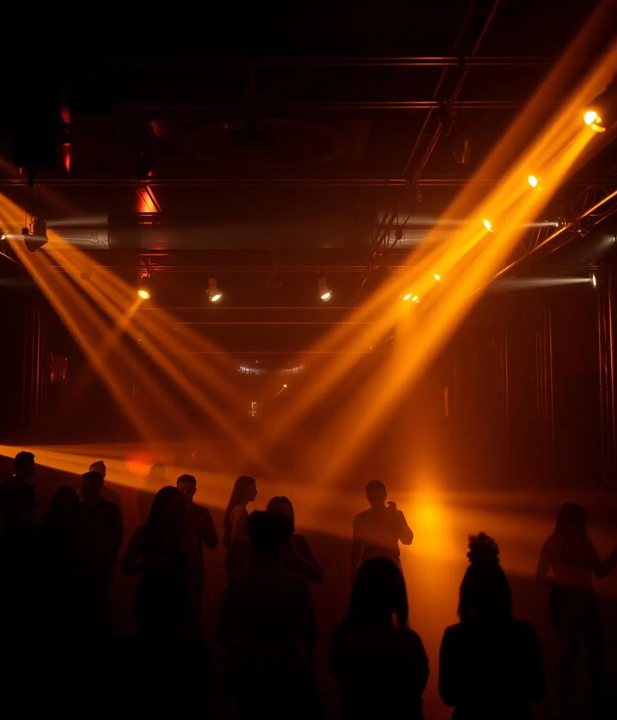 Nightclub room with warm lighting and lounge seating
